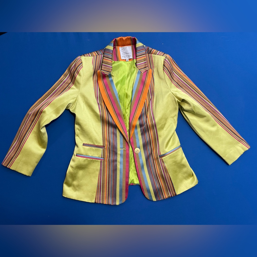 Stevie May Multicolor Striped Blazer